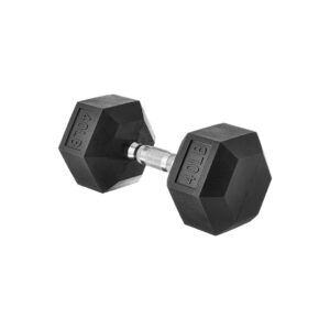 Rubber Encased Exercise & Fitness Hex Dumbbell